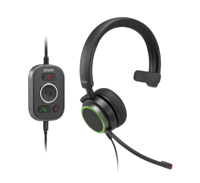 SNOM A330M Over-Ear USB-A Mono Headset, Passive Noise Cancellation, Black, USB/RJ9/3.5 Jack Cable with Call Control, Soft PU Leather SNOM A330M Over-Ear USB-A Mono Headset, Passive Noise Cancellation, Black, USB/RJ9/3.5 Jack Cable with Call Control, Soft PU Leather